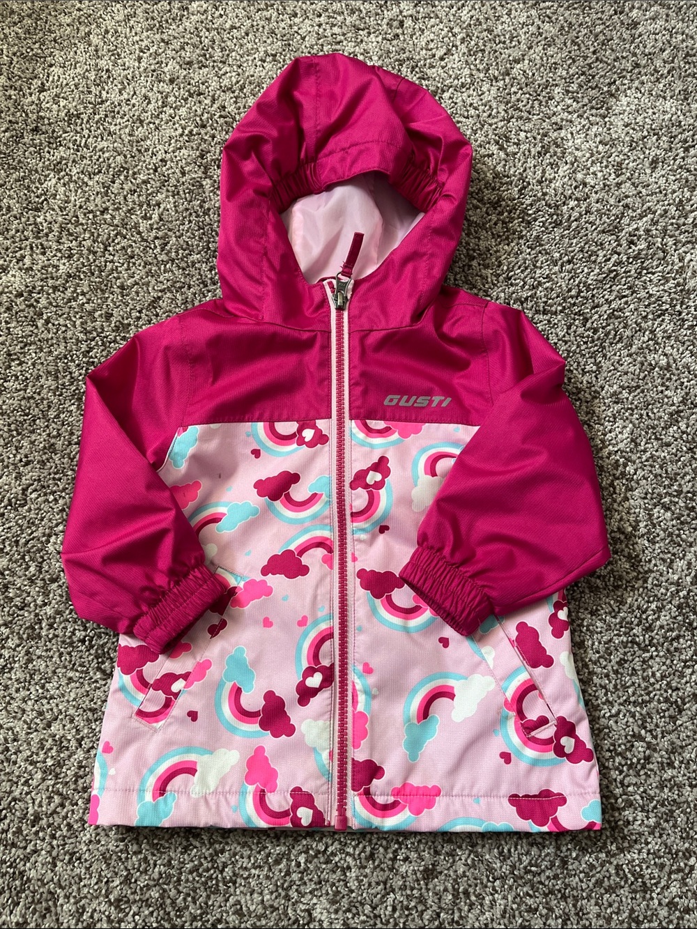 Gusti Pink Fleece-Lined Hooded Jacket Size 24 Month
